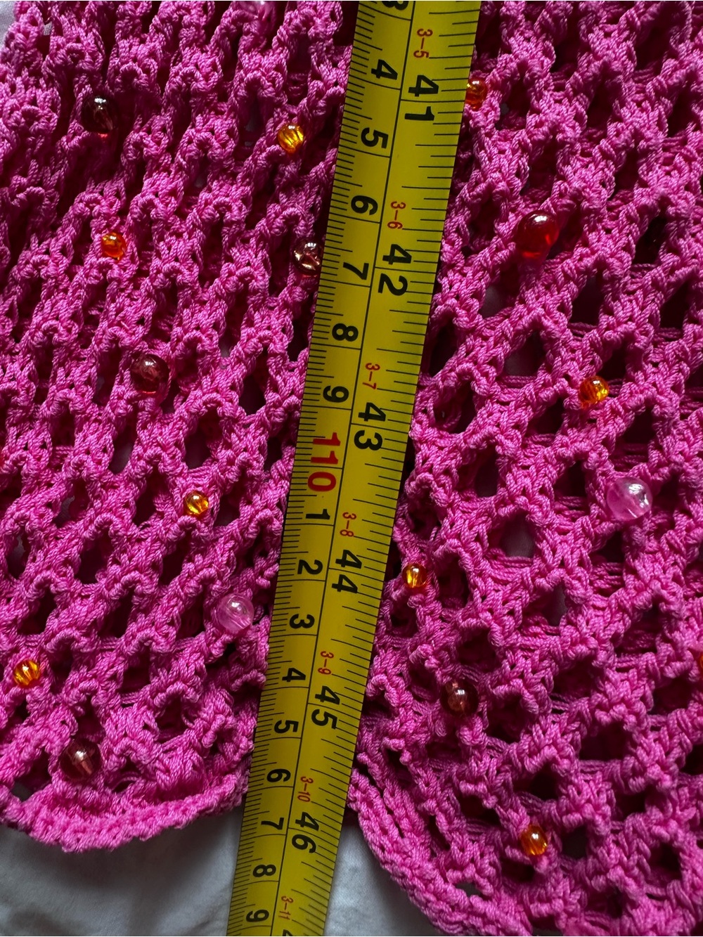 The Wolf Gang Perla Maxi Dress Candy Pink Beaded Crochet Mermaid Maxi Dress XS - Picture 6 of 15